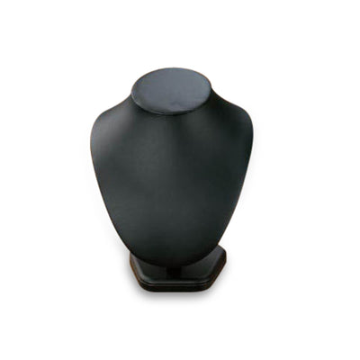 Black Leatherette Large Wood Neckform Stand