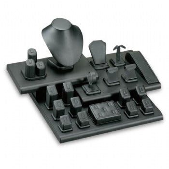 Black Leatherette Window Display