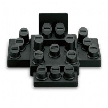 Black Leatherette Window Display