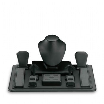 Black Leatherette Window Display