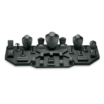 4' Black Leatherette Showcase Display Set