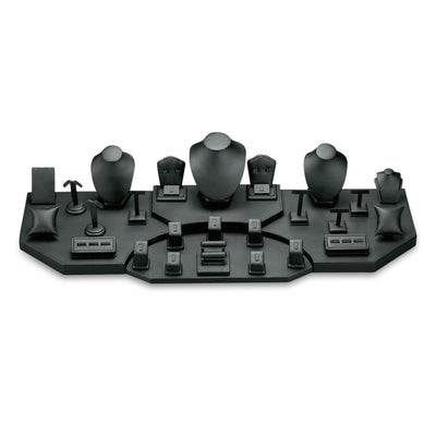 4' Black Leatherette Showcase Display Set