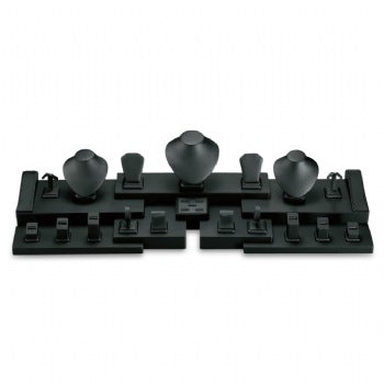 Black Leatherette Showcase Display Set