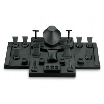 Black Leatherette Showcase Display Set