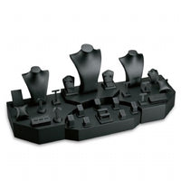 Black Leatherette Showcase Display Set