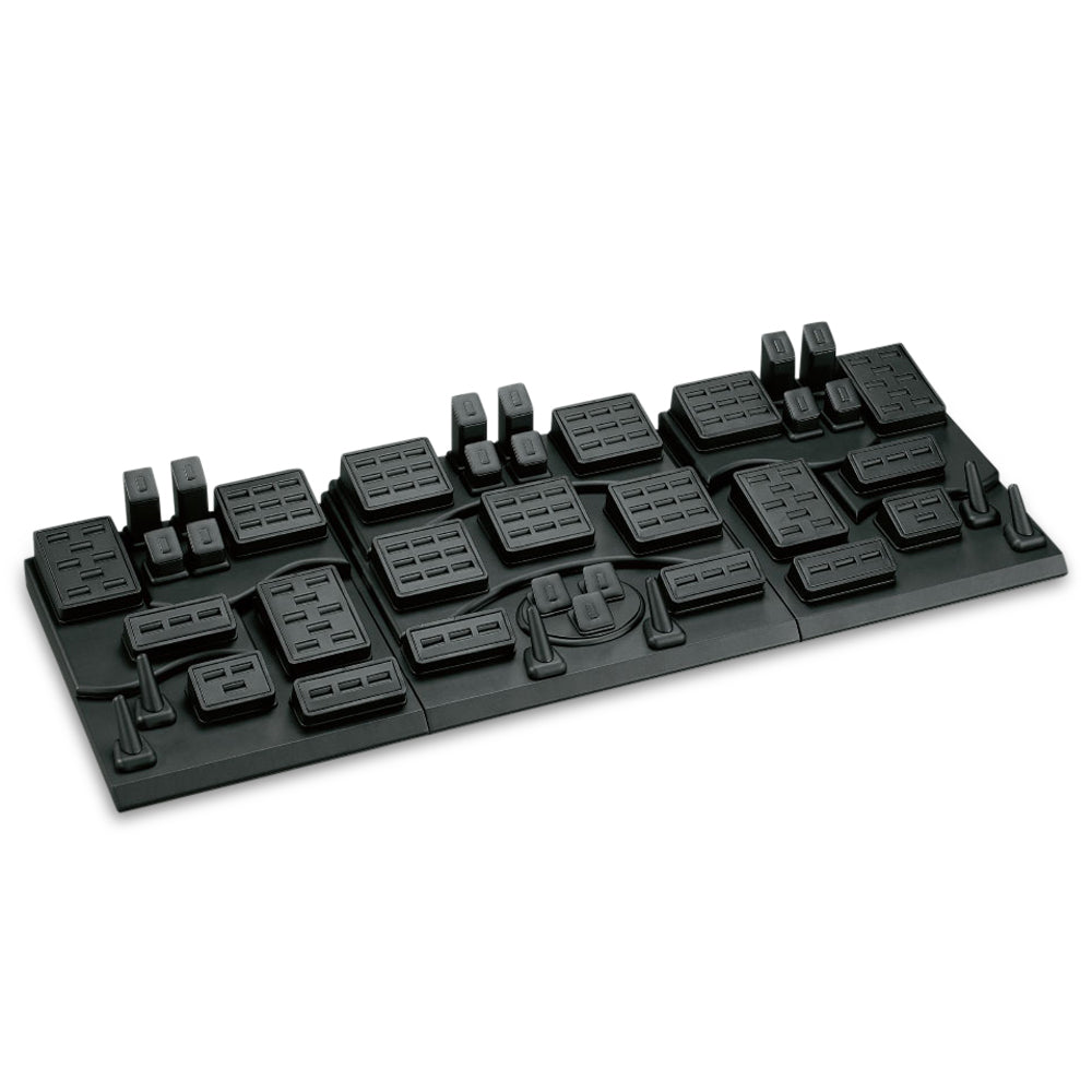 Black Leatherette Showcase Display Set