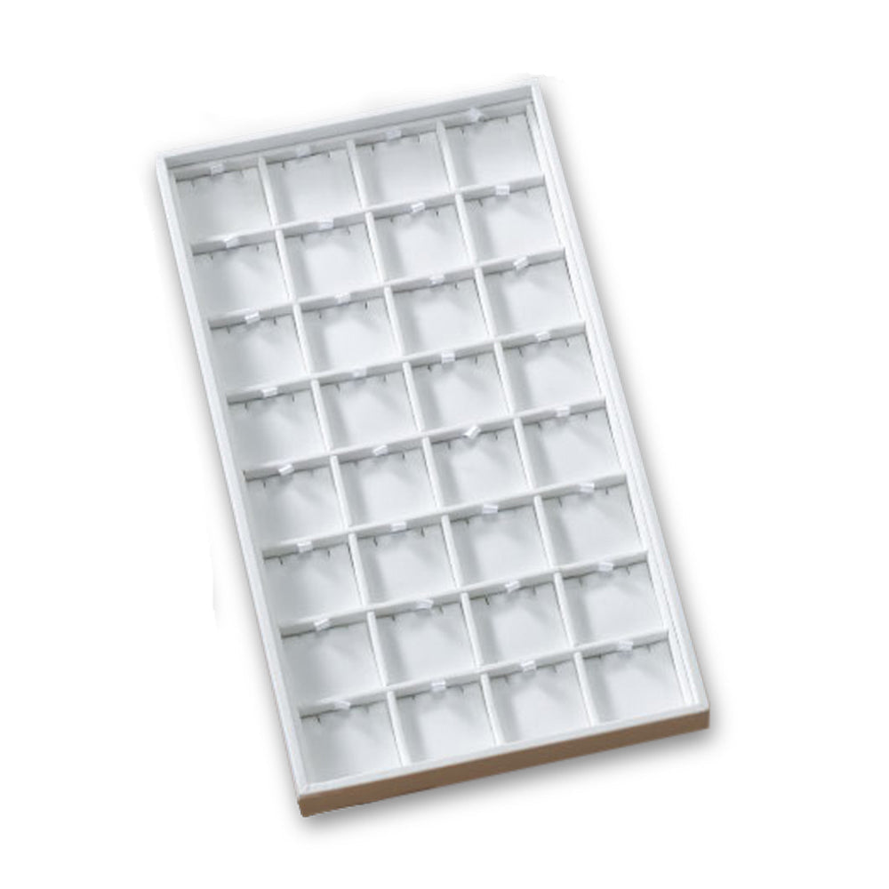 White Leatherette 32 Pendant Tray