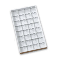 White Leatherette 32 Pendant Tray