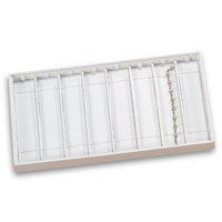 White Leatherette 8 Bracelet/Watch Tray