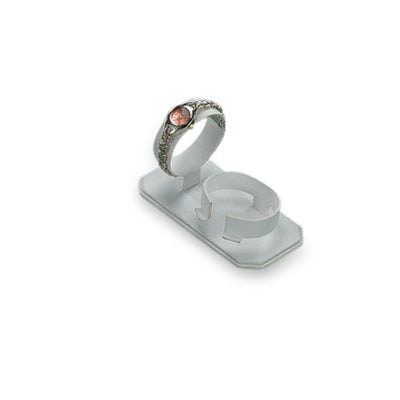 White Leatherette Bangle/Watch Stand