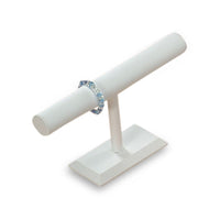 White Leatherette Medium Bangle T-Bar