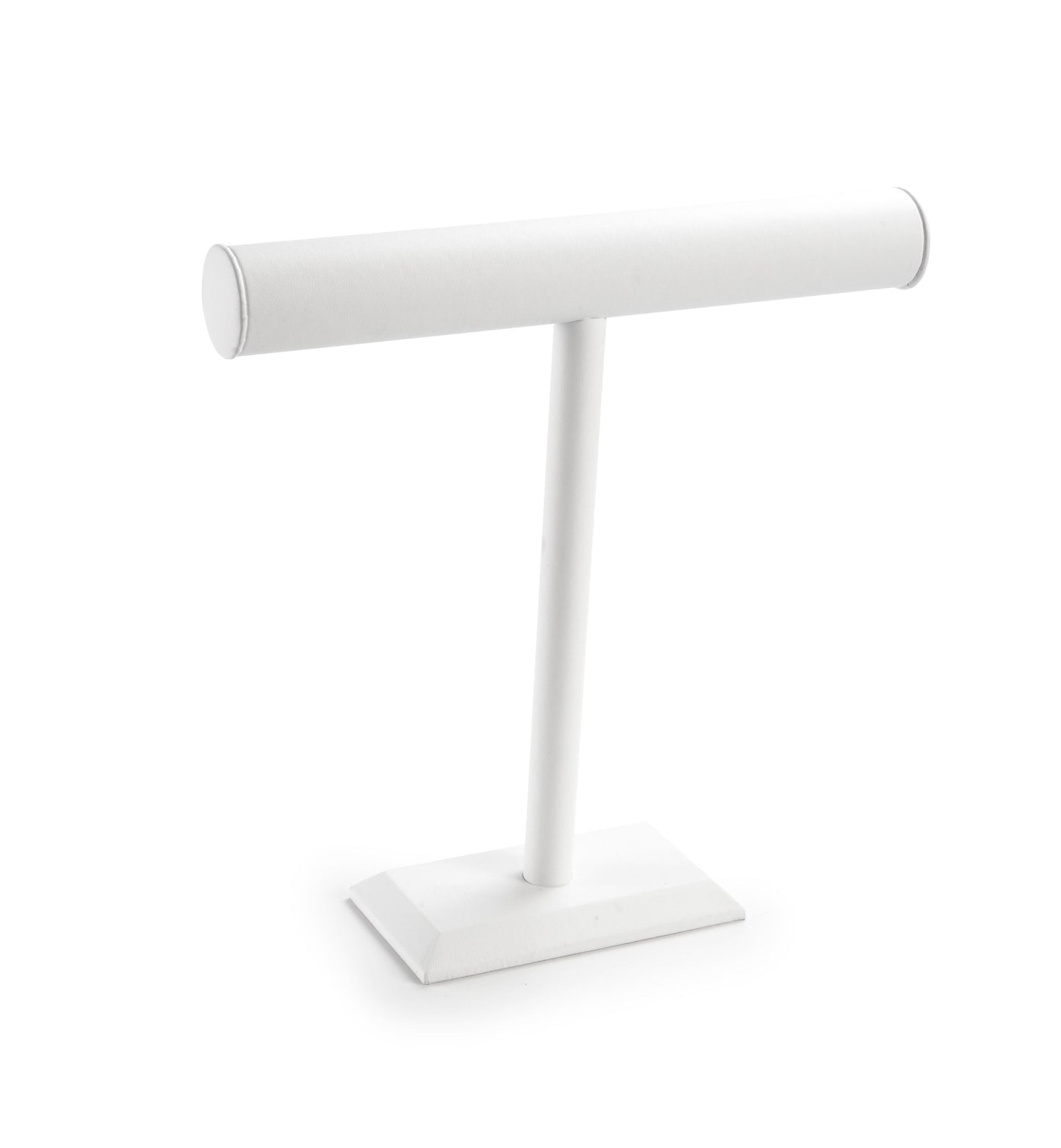 White Leatherette Tall Bangle T-Bar