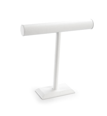 White Leatherette Tall Bangle T-Bar