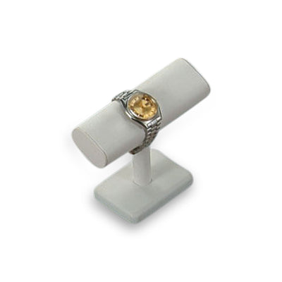 White Leatherette Watch T Bar