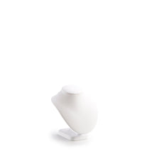 White Leatherette Medium Wood Neckform Stand