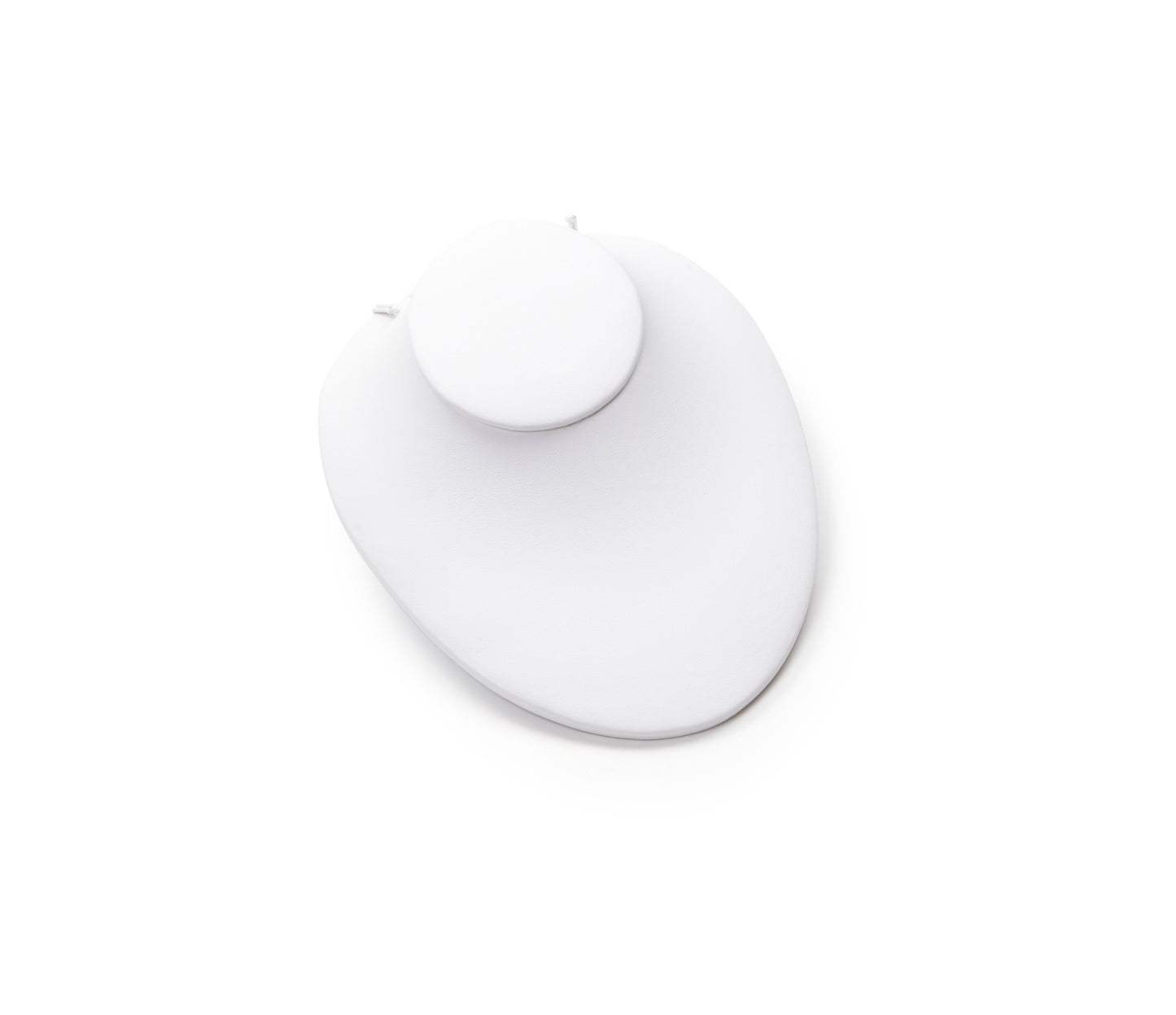 White Leatherette Medium Neckform