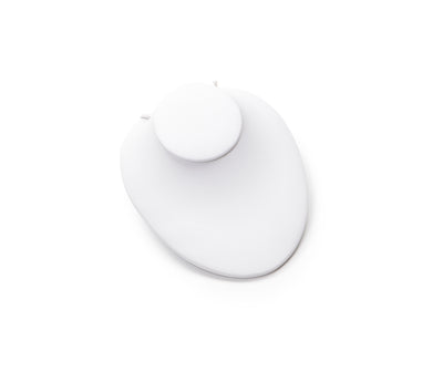 White Leatherette Medium Neckform