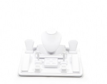 White Leatherette Window Display