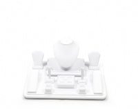 White Leatherette Window Display