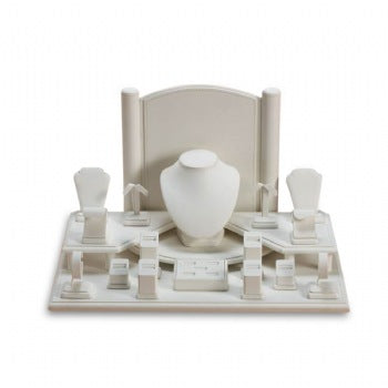 White Leatherette Window Display