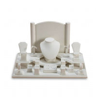 White Leatherette Window Display