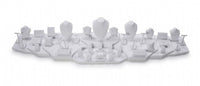 White Leatherette 6' Showcase Display Set
