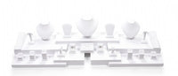 White Leatherette Showcase Display Set