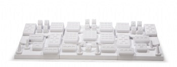 White Leatherette Showcase Display Set