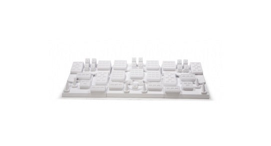 White Leatherette Showcase Display Set