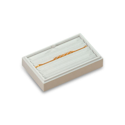 White Leatherette 6 Bracelet Tray