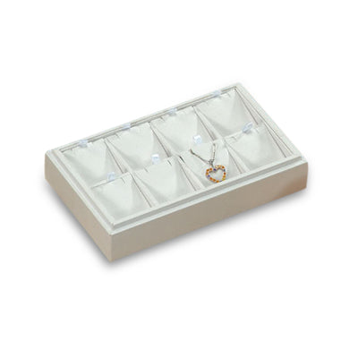 White Leatherette 8 Pendant Tray