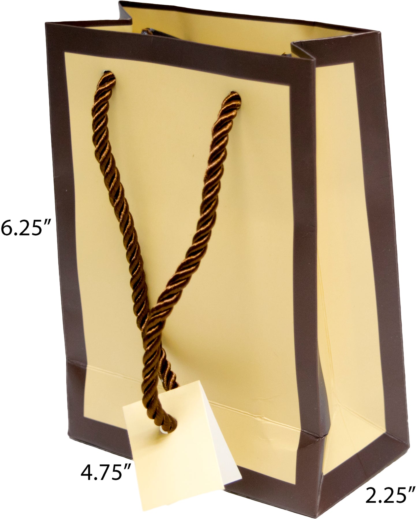 Matte Beige w/ Border Laminated Tote Bag