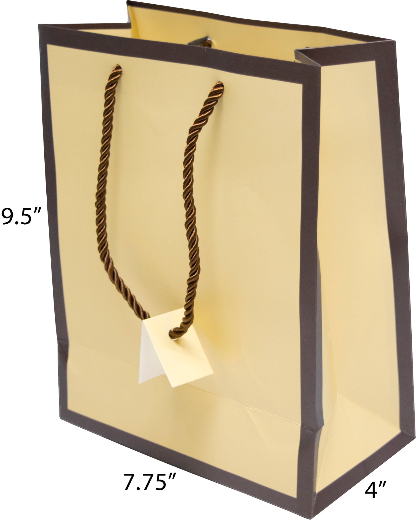 Large Matte Beige w/ Border Laminated Tote Bag