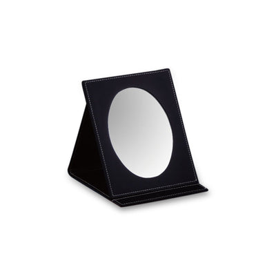Black Small Oval Foldable Mirror