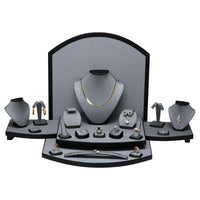 Steel Grey Faux Leather with Black Faux Leather Display Set – Novel Box