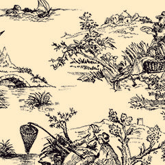 Toile-Black on Oatmeal Tissue Paper 