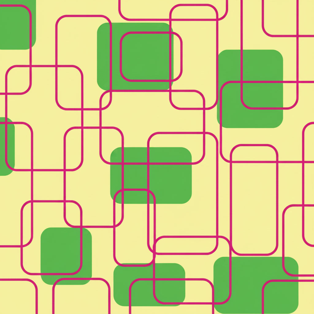 Green Random Square Power Print Tissue Paper