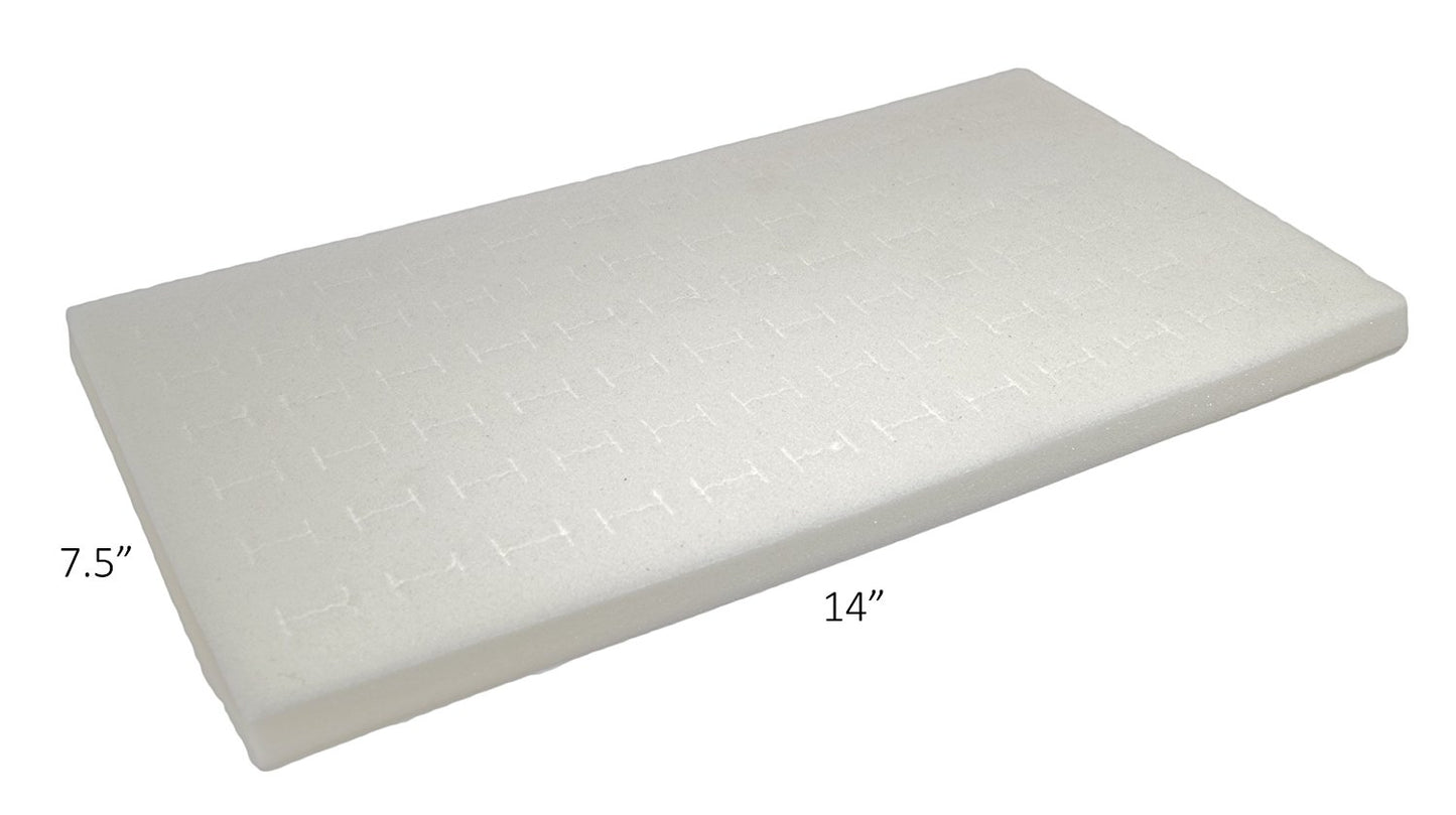 Glass Top Wood Box, Hinged with Latch, 72 White Ring Foam Insert