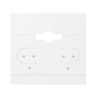 Plain White Hanging Earring Card (x100)
