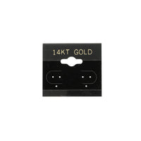 Black "14 K.T. Gold" Hanging Earring Card (x100)