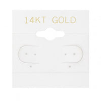 White "14 K.T. Gold" Hanging Earring Card (x100)