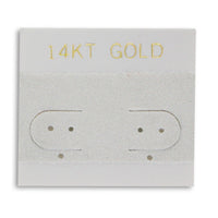 Grey "14 K.T. Gold" Hanging Earring Card (x100)