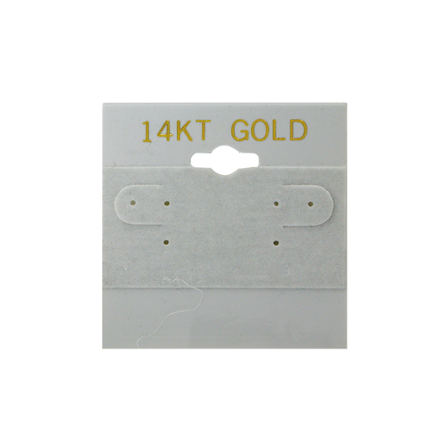 Grey "14 K.T. Gold" Hanging Earring Card (x100)