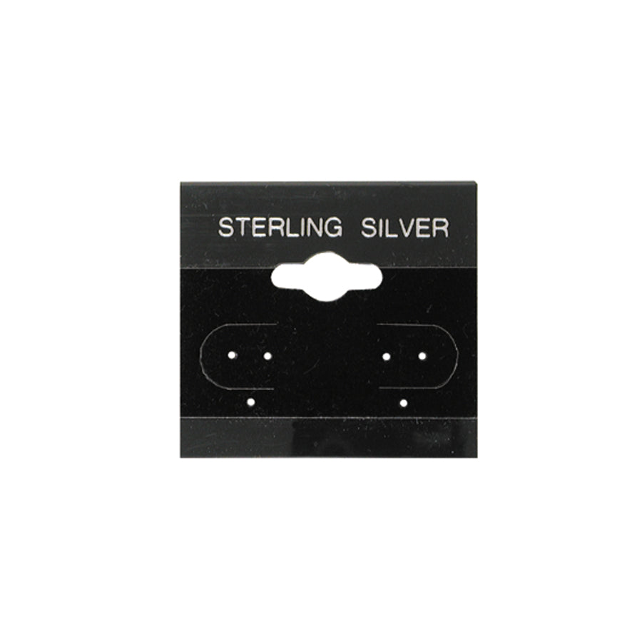 Black "Sterling Silver" Hanging Earring Card (x100)