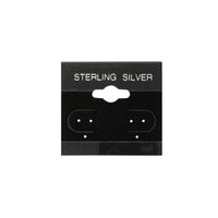 Black "Sterling Silver" Hanging Earring Card (x100)