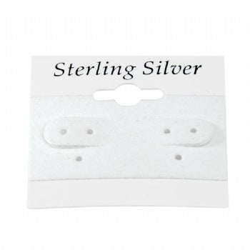 White "Sterling Silver" Hanging Earring Card (x100)