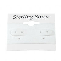 White "Sterling Silver" Hanging Earring Card (x100)