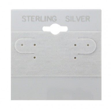 Grey "Sterling Silver" Hanging Earring Card (x100)