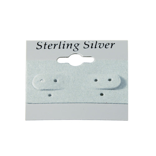 Grey "Sterling Silver" Black Imprinted Hanging Earring Card (x100)