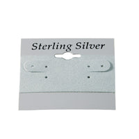Grey "Sterling Silver" Black Imprinted Hanging Earring Card (x100) – Novel Box